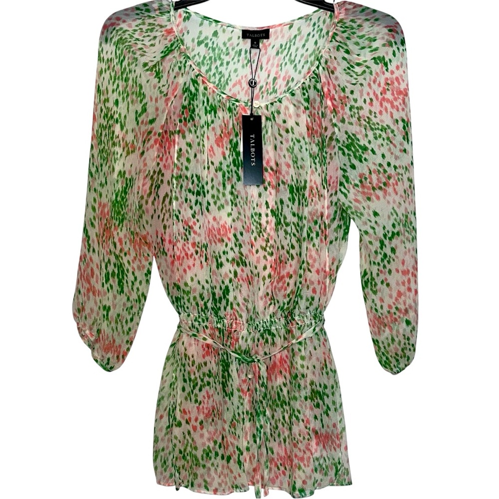 Talbots 100%Silk Chiffon Blouse
